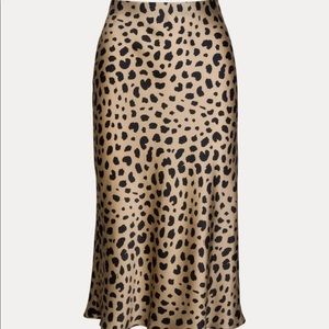 Realisation silk leopard midi skirt Naomi
